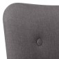 vidaXL Sillón con taburete reposapiés tela gris vidaXL Sillón con taburete reposapiés tela gris
