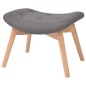 vidaXL Sillón con taburete reposapiés tela gris vidaXL Sillón con taburete reposapiés tela gris