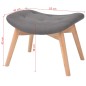 vidaXL Sillón con taburete reposapiés tela gris vidaXL Sillón con taburete reposapiés tela gris