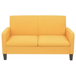 vidaXL Sofá de 2 plazas 135x65x76 cm amarillo