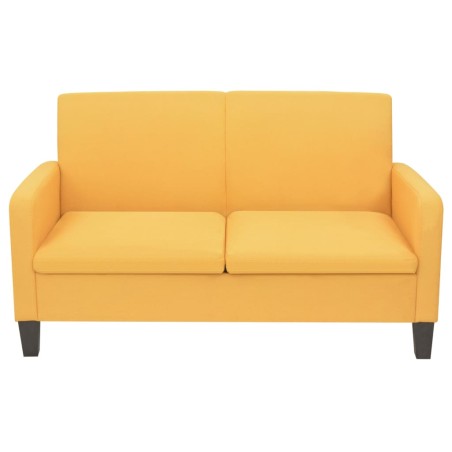 vidaXL Sofá de 2 plazas 135x65x76 cm amarillo