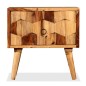 vidaXL Mesita de noche con 1 cajón de madera maciza sheesham