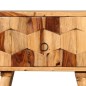 vidaXL Mesita de noche con 1 cajón de madera maciza sheesham