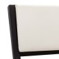 vidaXL Estructura de cama con LED cuero PE negro y blanco 140x200 cm