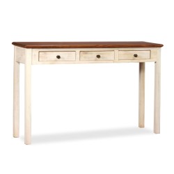 vidaXL Mesa consola de madera maciza de mango 120x30x76 cm