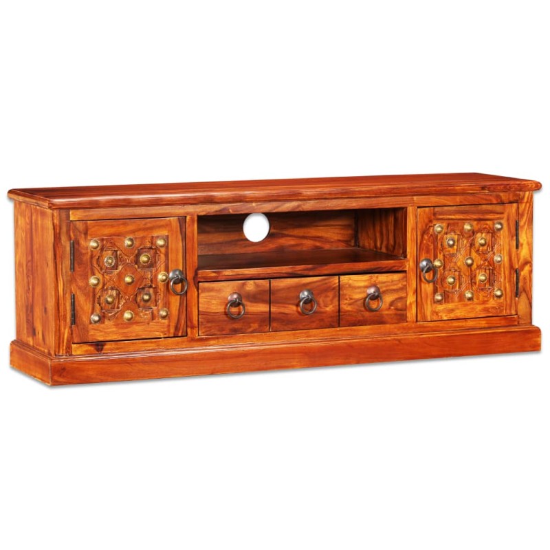 vidaXL Mueble para TV madera maciza de sheesham 120x30x40 cm