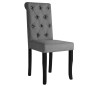 vidaXL Sillas de comedor 4 unidades tela gris oscuro vidaXL Sillas de comedor 4 unidades tela gris oscuro