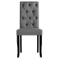 vidaXL Sillas de comedor 4 unidades tela gris oscuro vidaXL Sillas de comedor 4 unidades tela gris oscuro
