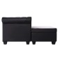 vidaXL Sofá Chesterfield en forma de L cuero sintético negro vidaXL Sofá Chesterfield en forma de L cuero sintético negro
