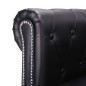vidaXL Sofá Chesterfield en forma de L cuero sintético negro vidaXL Sofá Chesterfield en forma de L cuero sintético negro