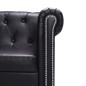 vidaXL Sofá Chesterfield en forma de L cuero sintético negro vidaXL Sofá Chesterfield en forma de L cuero sintético negro