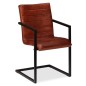 vidaXL Sillas de comedor 2 unidades cuero auténtico marrón vidaXL Sillas de comedor 2 unidades cuero auténtico marrón