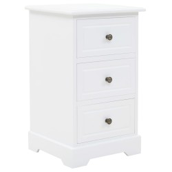 vidaXL Mesita de noche MDF y madera de pino 35x32x59 cm 