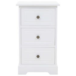 vidaXL Mesita de noche MDF y madera de pino 35x32x59 cm 