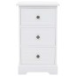 vidaXL Mesita de noche MDF y madera de pino 35x32x59 cm vidaXL Mesita de noche MDF y madera de pino 35x32x59 cm