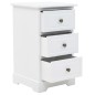 vidaXL Mesita de noche MDF y madera de pino 35x32x59 cm vidaXL Mesita de noche MDF y madera de pino 35x32x59 cm