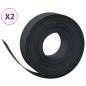 vidaXL Borduras de jardín 2 uds polietileno negro 10 m 15 cm vidaXL Borduras de jardín 2 uds polietileno negro 10 m 15 cm