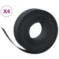 vidaXL Borduras de jardín 4 uds polietileno negro 10 m 15 cm vidaXL Borduras de jardín 4 uds polietileno negro 10 m 15 cm