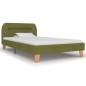 vidaXL Estructura de cama con LED tela verde 90x200 cm