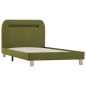 vidaXL Estructura de cama con LED tela verde 90x200 cm