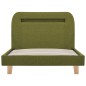 vidaXL Estructura de cama con LED tela verde 90x200 cm