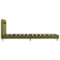 vidaXL Estructura de cama con LED tela verde 90x200 cm