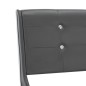 vidaXL Estructura de cama de cuero sintético gris 140x200 cm vidaXL Estructura de cama de cuero sintético gris 140x200 cm