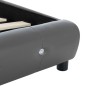 vidaXL Estructura de cama de cuero sintético gris 140x200 cm vidaXL Estructura de cama de cuero sintético gris 140x200 cm