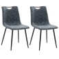 vidaXL Sillas de comedor 2 unidades cuero sintético negro vidaXL Sillas de comedor 2 unidades cuero sintético negro