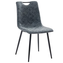 vidaXL Sillas de comedor 2 unidades cuero sintético negro