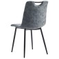 vidaXL Sillas de comedor 2 unidades cuero sintético negro vidaXL Sillas de comedor 2 unidades cuero sintético negro