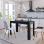 vidaXL Mesa de comedor de madera contrachapada negro 120x60x76 cm vidaXL Mesa de comedor de madera contrachapada negro 120x60x76 cm