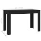 vidaXL Mesa de comedor de madera contrachapada negro 120x60x76 cm vidaXL Mesa de comedor de madera contrachapada negro 120x60x76 cm