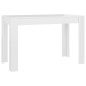 vidaXL Mesa de comedor madera de ingeniería blanco brillo 120x60x76 cm vidaXL Mesa de comedor madera de ingeniería blanco brillo 120x60x76 cm