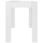 vidaXL Mesa de comedor madera de ingeniería blanco brillo 120x60x76 cm vidaXL Mesa de comedor madera de ingeniería blanco brillo 120x60x76 cm