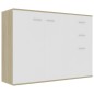 vidaXL Aparador madera contrachapada blanco roble Sonoma 105x30x75 cm vidaXL Aparador madera contrachapada blanco roble Sonoma 105x30x75 cm