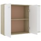 vidaXL Aparador madera contrachapada blanco roble Sonoma 105x30x75 cm vidaXL Aparador madera contrachapada blanco roble Sonoma 105x30x75 cm