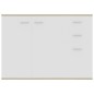 vidaXL Aparador madera contrachapada blanco roble Sonoma 105x30x75 cm vidaXL Aparador madera contrachapada blanco roble Sonoma 105x30x75 cm