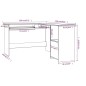 vidaXL Escritorio forma de L madera contrachapada gris 120x140x75 cm vidaXL Escritorio forma de L madera contrachapada gris 120x140x75 cm