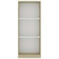 vidaXL Estantería 3 niveles contrachapada blanca y Sonoma 40x24x108cm