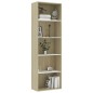 vidaXL Estantería 5 niveles contrachapada blanca y roble 60x30x189 cm vidaXL Estantería 5 niveles contrachapada blanca y roble 60x30x189 cm
