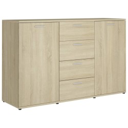 vidaXL Aparador madera contrachapada color roble Sonoma 120x35x75 cm