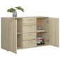 vidaXL Aparador madera contrachapada color roble Sonoma 120x35x75 cm vidaXL Aparador madera contrachapada color roble Sonoma 120x35x75 cm