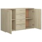 vidaXL Aparador madera contrachapada color roble Sonoma 120x35x75 cm vidaXL Aparador madera contrachapada color roble Sonoma 120x35x75 cm
