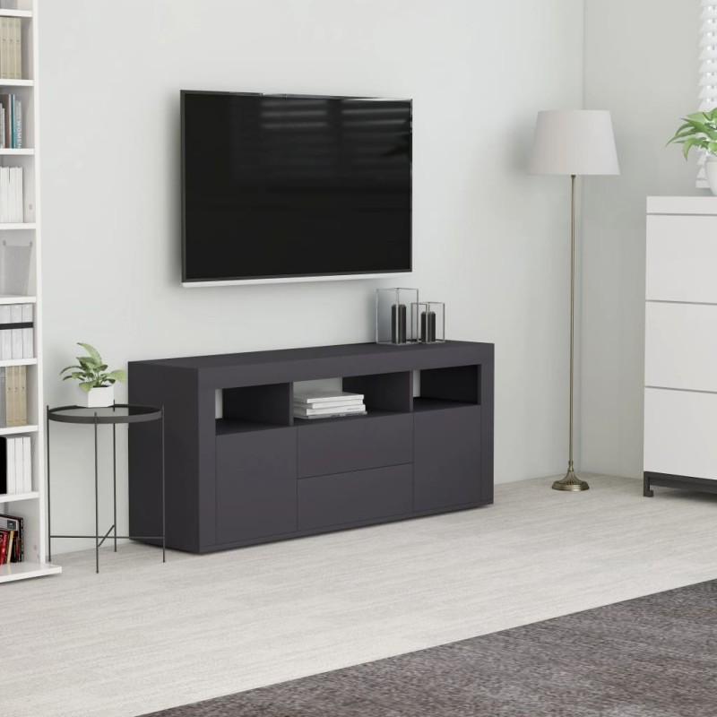 vidaXL Mueble para TV madera contrachapada gris 120x30x50 cm vidaXL Mueble para TV madera contrachapada gris 120x30x50 cm