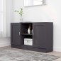 vidaXL Aparador de madera contrachapada gris 120x30,5x70 cm