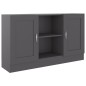 vidaXL Aparador de madera contrachapada gris 120x30,5x70 cm