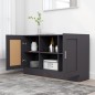 vidaXL Aparador de madera contrachapada gris 120x30,5x70 cm