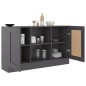 vidaXL Aparador de madera contrachapada gris 120x30,5x70 cm