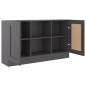vidaXL Aparador de madera contrachapada gris 120x30,5x70 cm